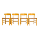 Set of 4 Model J39 chairs by Borge Mogensen for FDB Mobler, 1970s