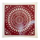 Square wall lamp in red wood and rice paper, prod. Steelline 1980