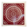 Square wall lamp in red wood and rice paper, prod. Steelline 1980