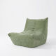 Olive green cotton armchair Togo