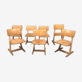 Series of 6 vintage Casala chairs