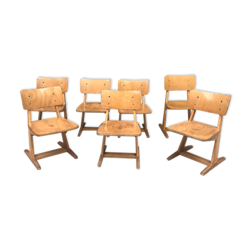 Série de 6 chaises Casala vintage