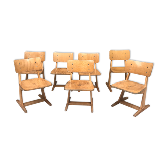 Série de 6 chaises Casala vintage