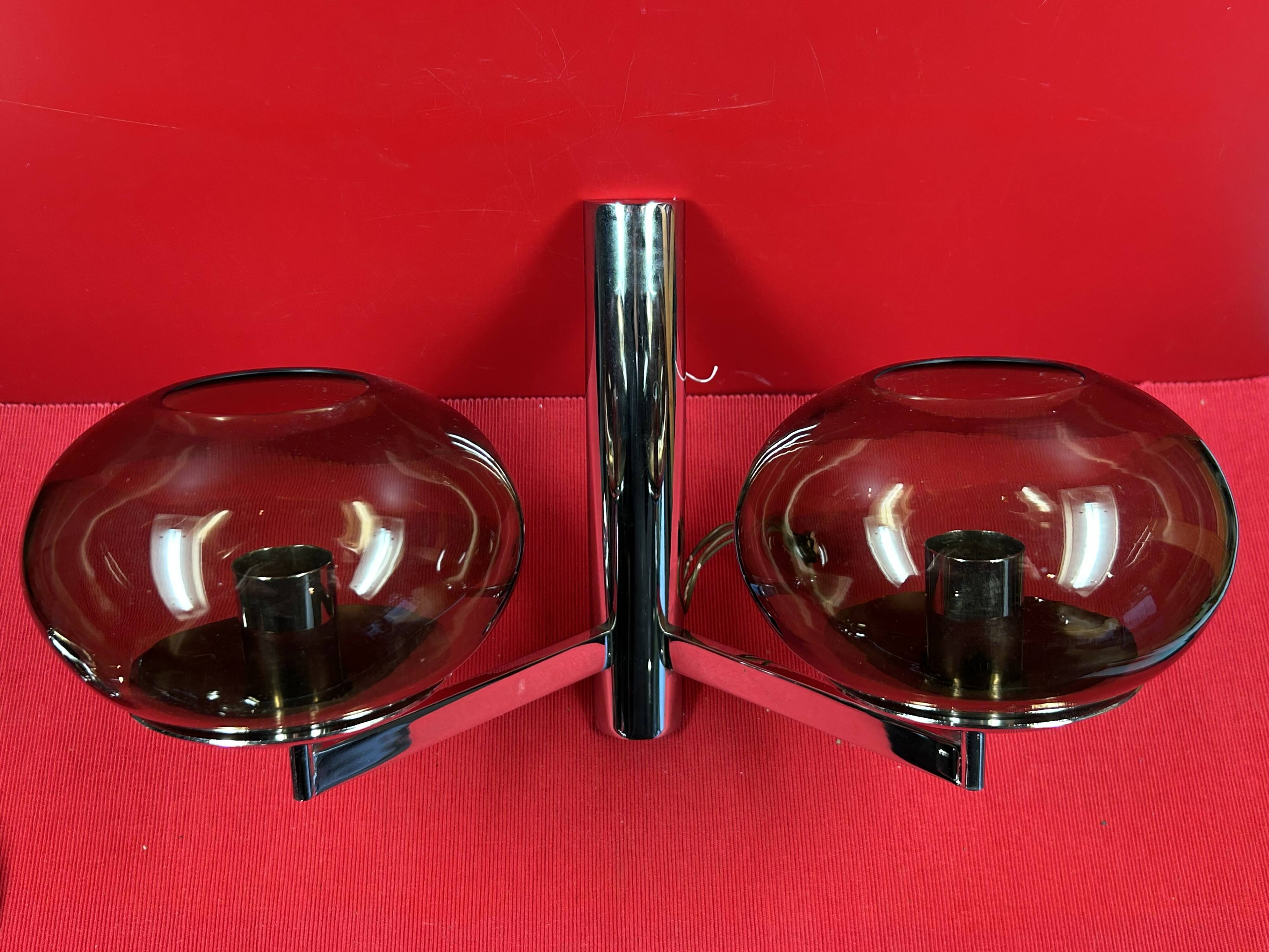 Gaétano Sciolari 70s lighting fixtures, chandeliers and wall lights - set of 7