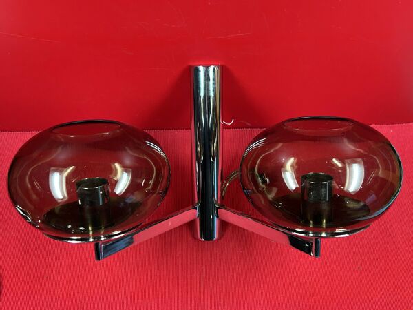 Luminaires, lustres et appliques Gaétano Sciolari années 70 - lot de 7