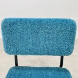 Modernist heater 50s vintage blue buckle fabric