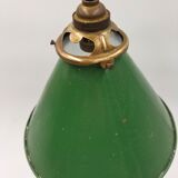 Old enamelled sheet metal lamp