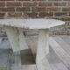 Brutalist design marble coffee table