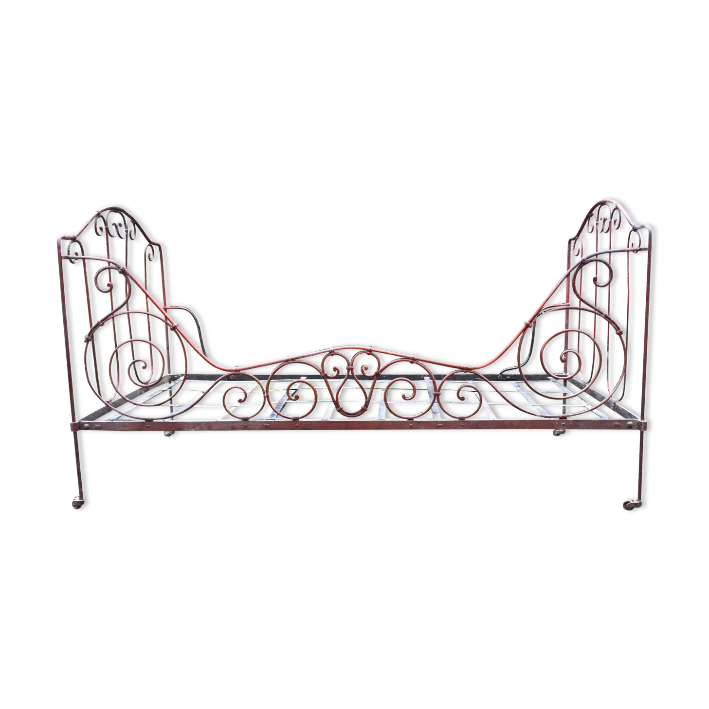 Folding wrought iron bed Napoleon III