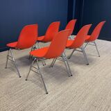 Ensemble de 6 chaises DSS par Charles et Ray Eames Vitra année 2000