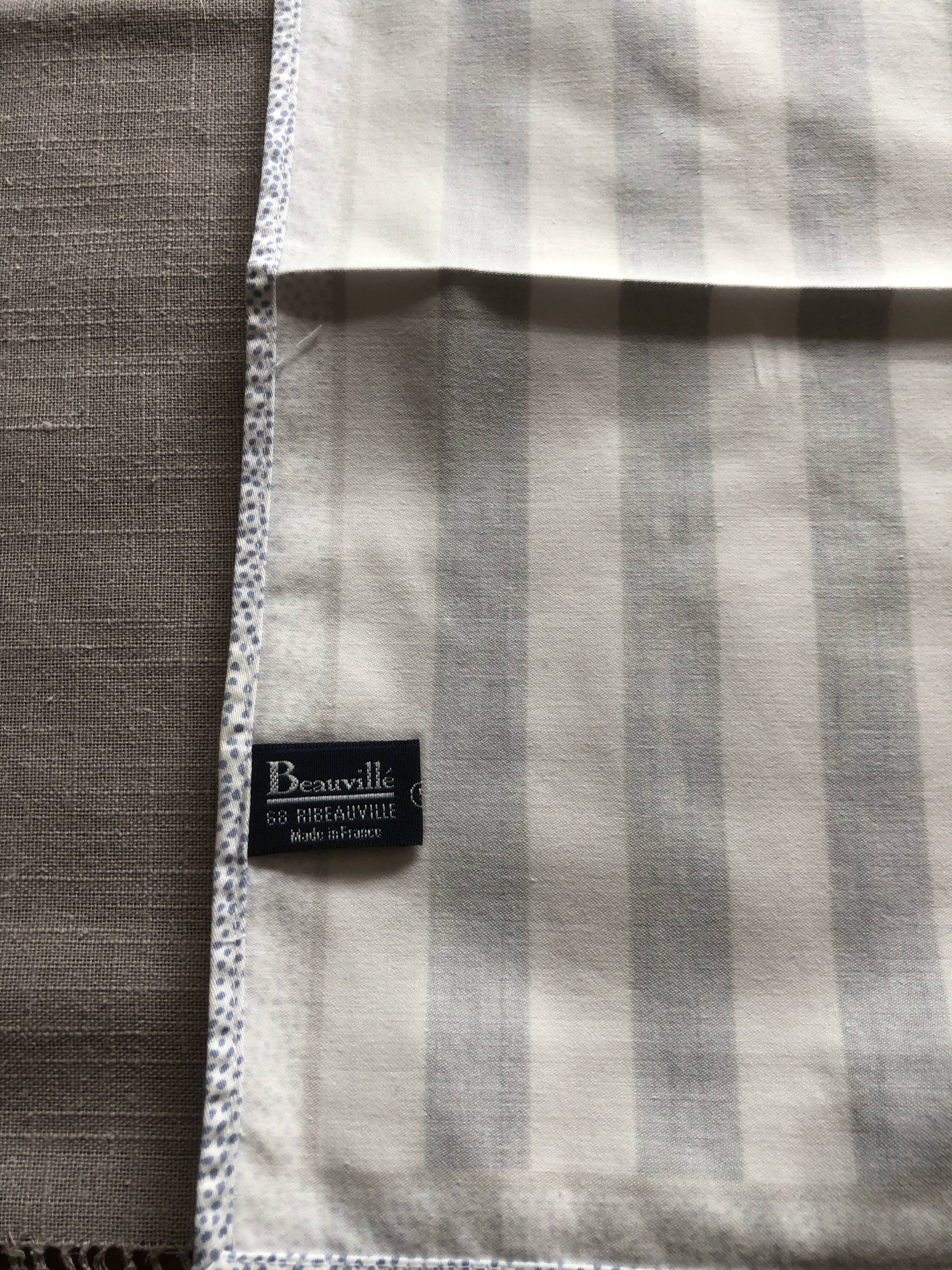 Blue striped napkins