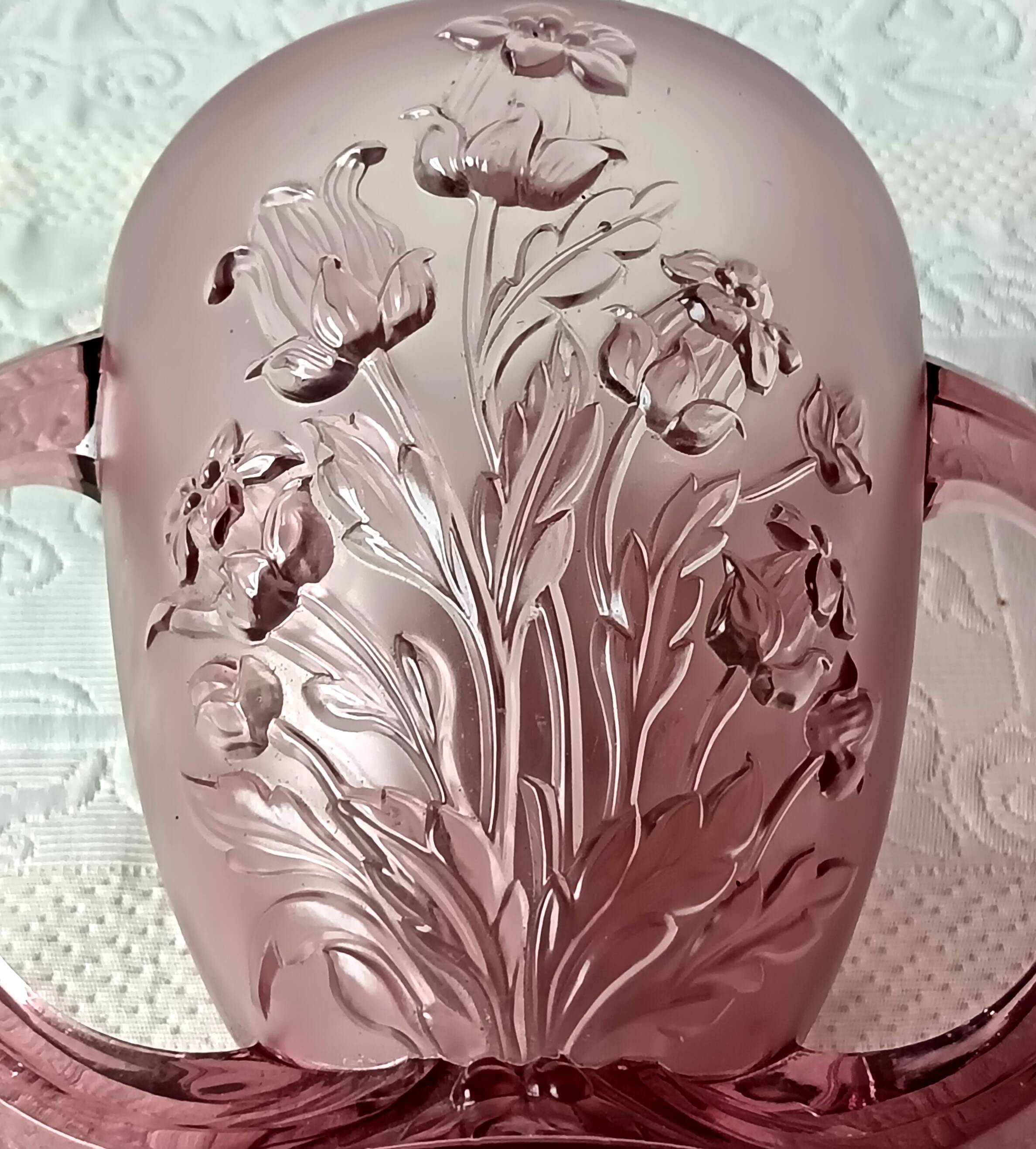 Vintage purple art deco verelys vase, "les campanules" model