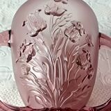 Vintage purple art deco verelys vase, "les campanules" model