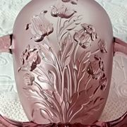 Vintage purple art deco verelys vase, "les campanules" model