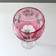 Crystal glass, coloured wine glass, pink