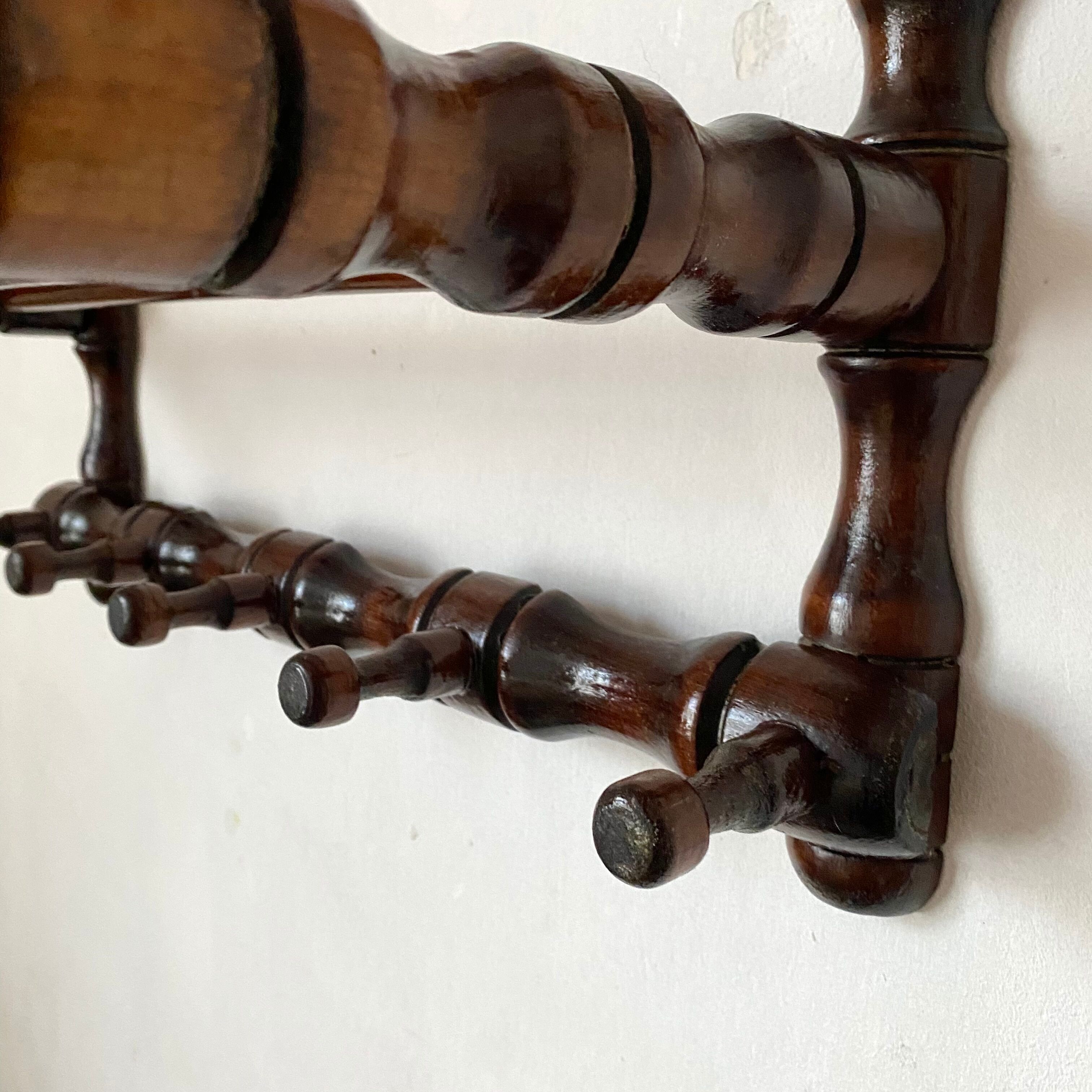 Vintage wall coat rack