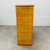 Rattan chest of drawers 60s