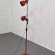 1970s-80s floor lamp in chrome metal and red
