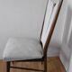 Chaise en skaï blanc des années 60-70
