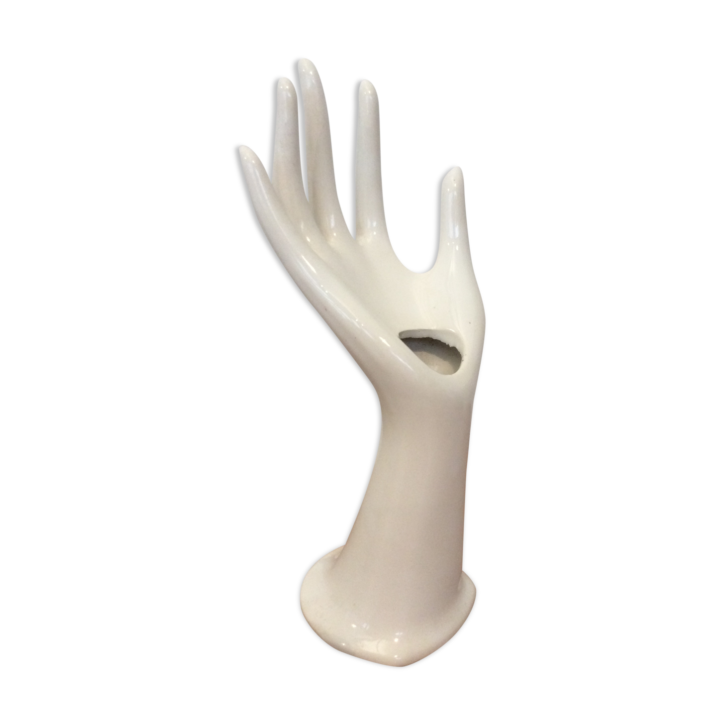 hand baguier white soliflore