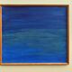 'blue soul' - vintage mid century abstract framed oil painting