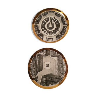 2 fornasetti porcelain plates