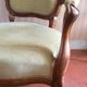 Fauteuil cabriolet velours vert amande