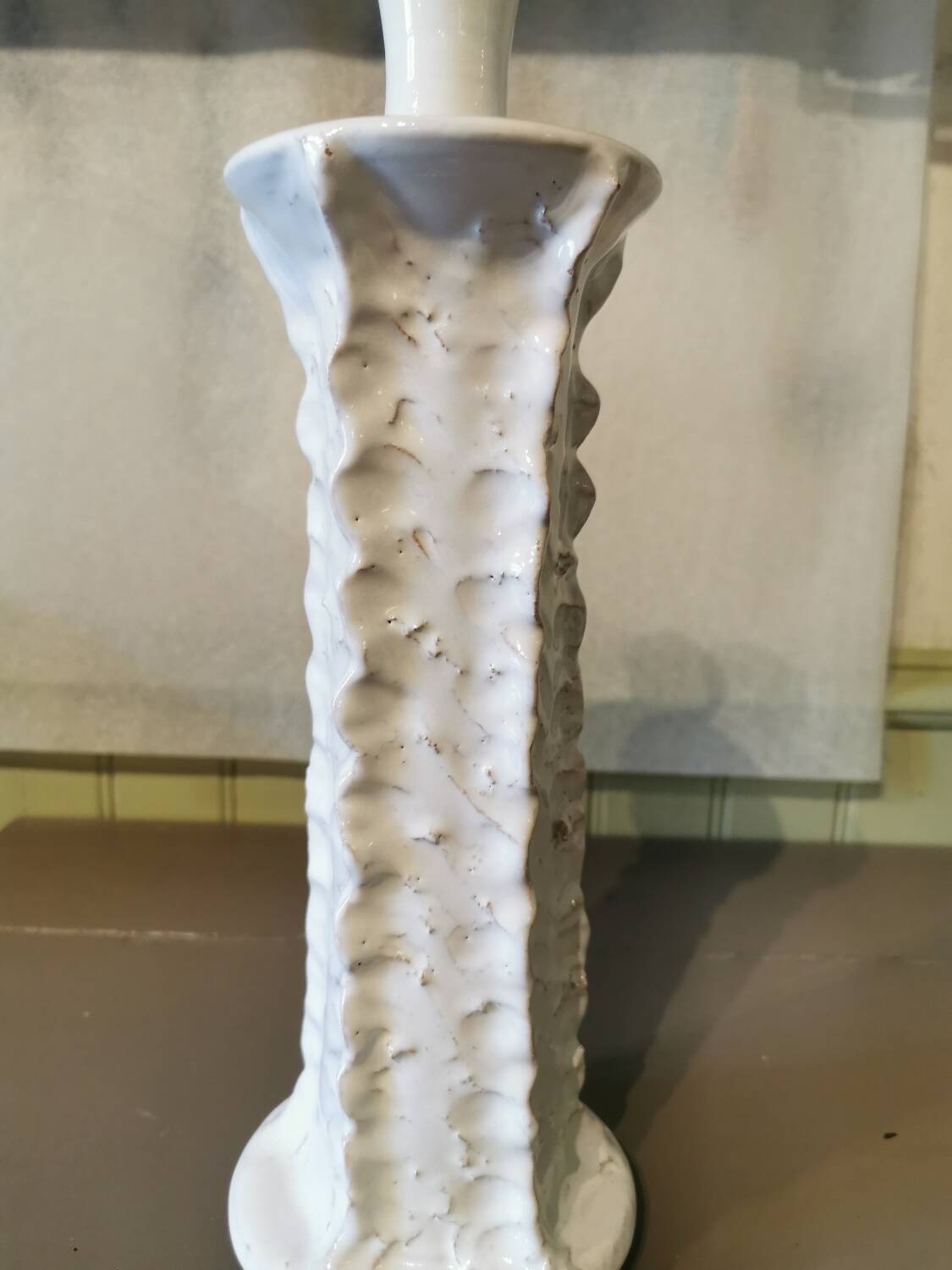 Large ceramic art candle holder Morocco