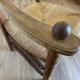 2 mulched armchairs in turned wood