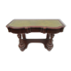 Mahogany and green leather console, 1860-70