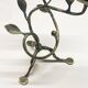 Sculptural bronze candlestick with a patina in the style of Giacometti, 1990.