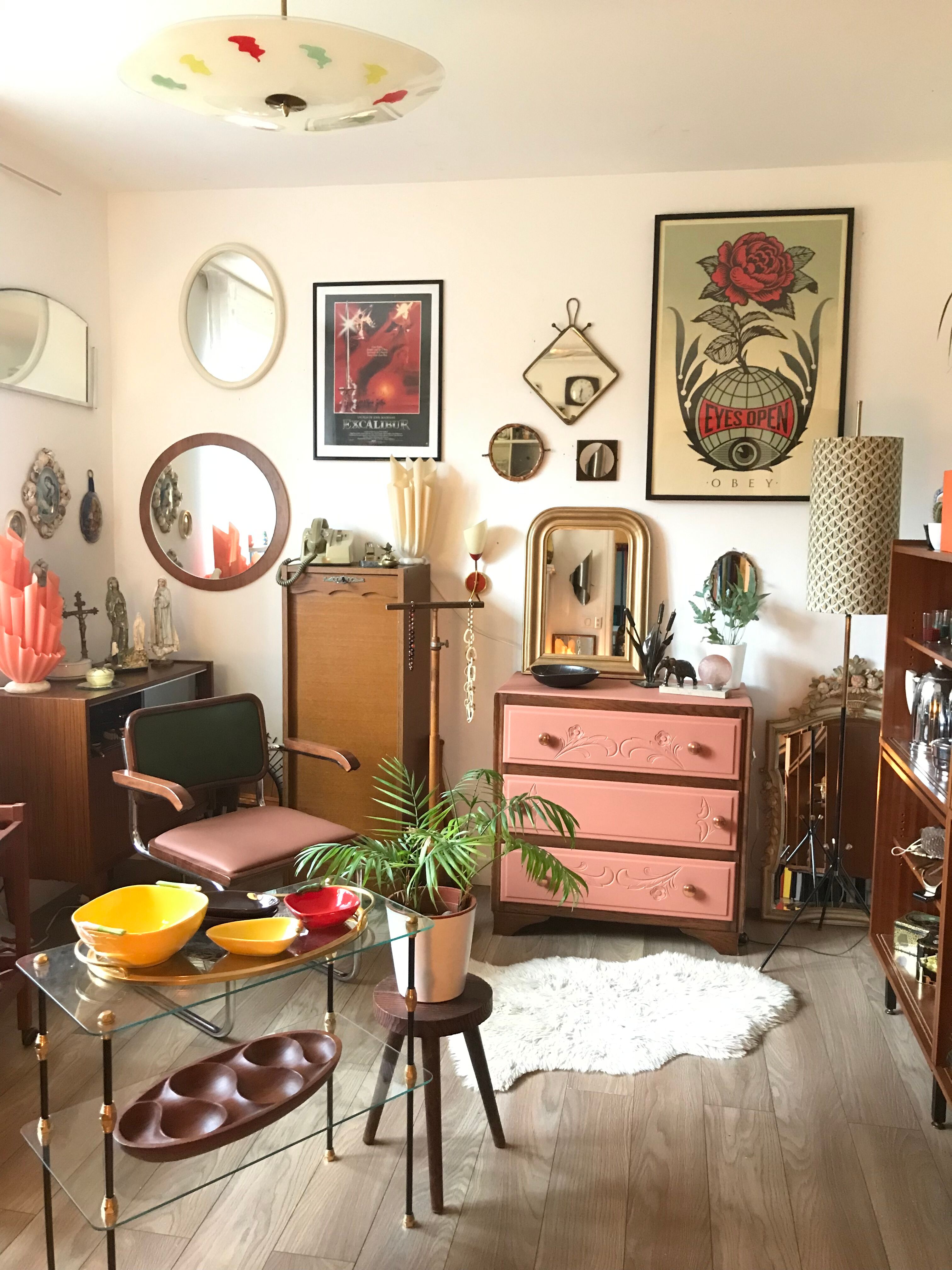 Commode Art Deco et terracotta
