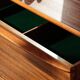 Vintage zebrano and walnut furniture from Morris of Glasgow.