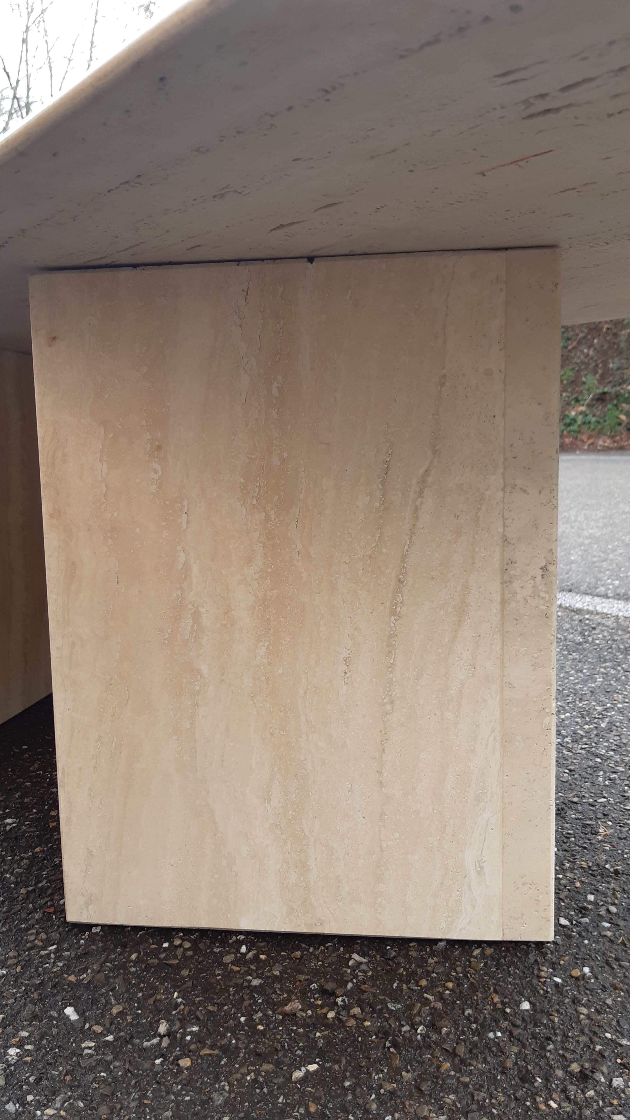Travertine coffee table 80s
