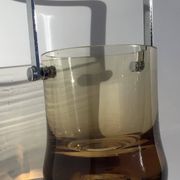 Seau à glaçons verre soufflé ambre 70’s