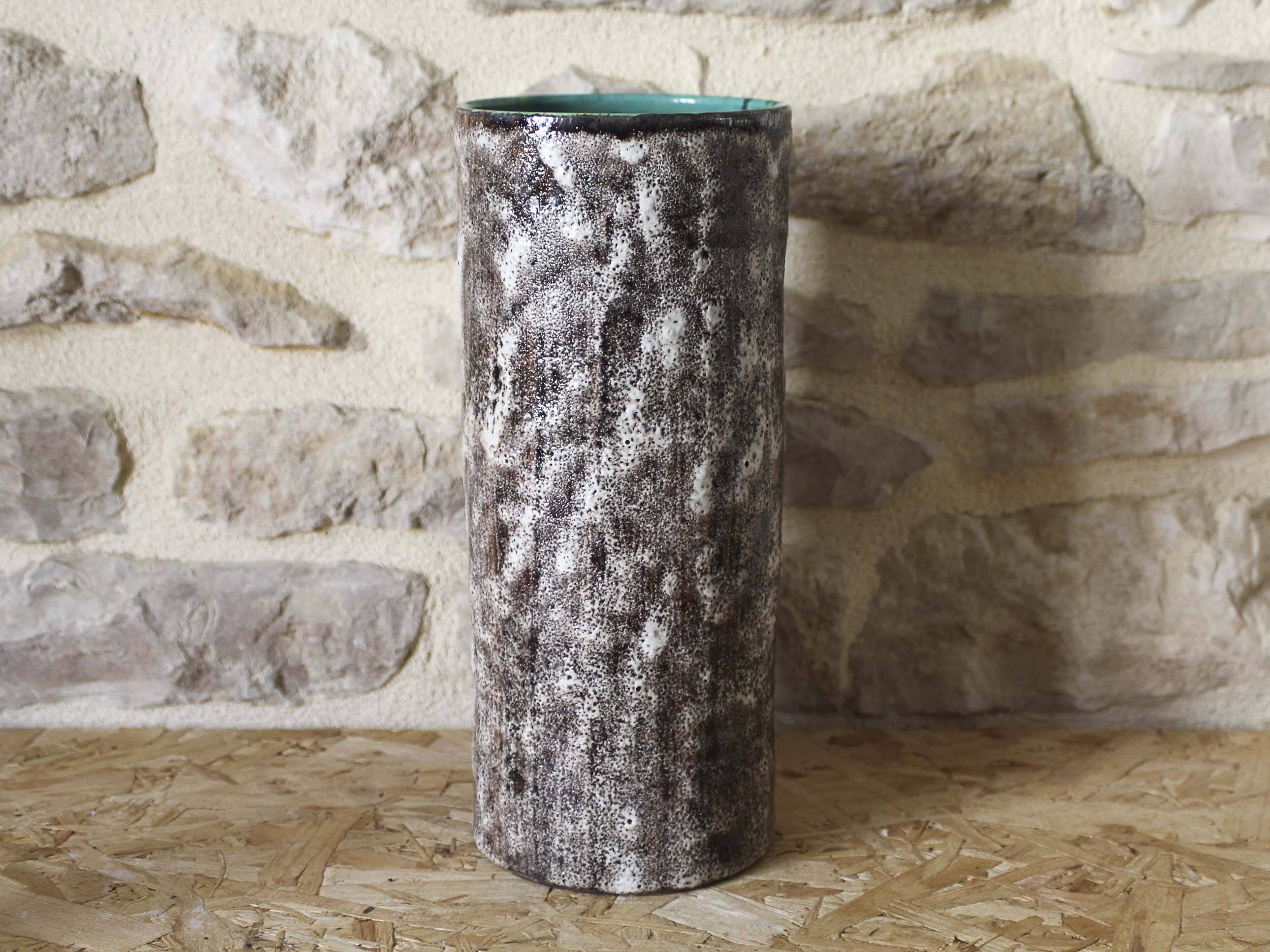 70s ceramic roller vase