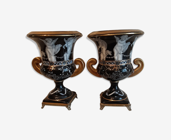 Paire de vases medicis porcelaine de sevres