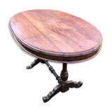 Solid teak oval table