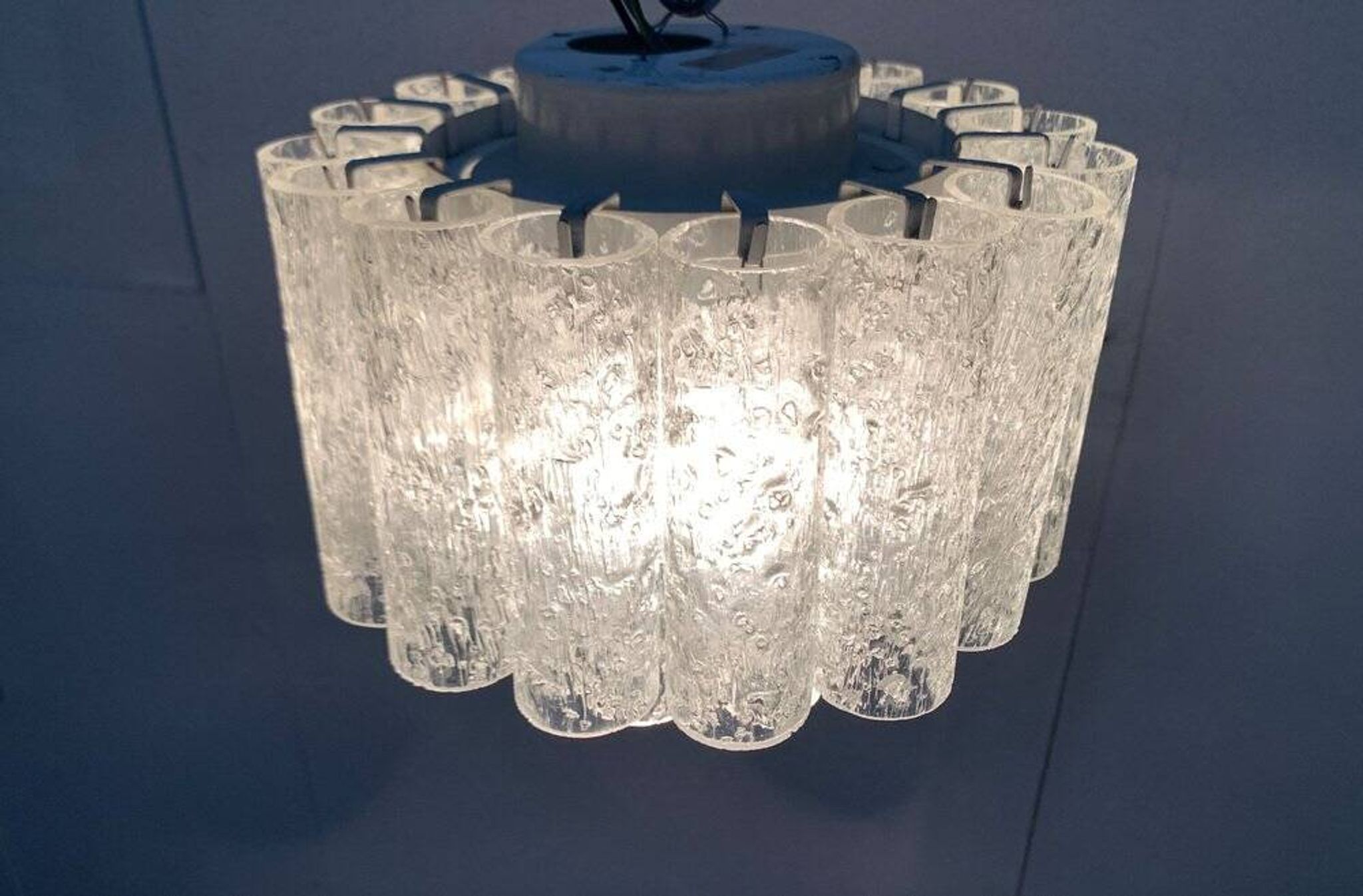 Lampe Plafonnier en Verre Allemande du Milieu du Siècle par Doria Leuchten, années 1960