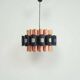 Lampe suspendue en cuivre avec nacre par Werner Schou