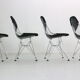 "DKR-2" Set of 4 Wire Chairs 'Bikini' by Eames for Herman Miller, 1960