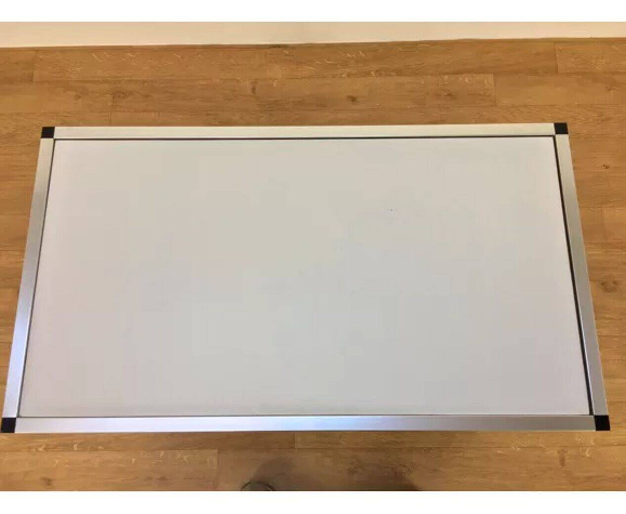 70s minimalist Space Age dessert, brushed aluminium