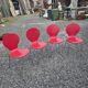4 vintage design chairs in chrome metal
