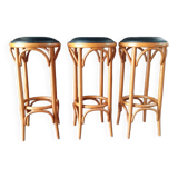 Set of 3 Baumann style bistro stools