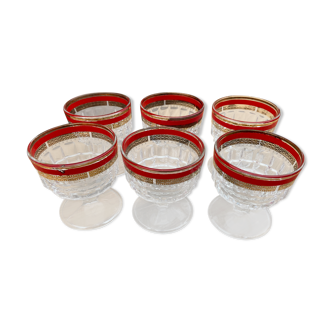 Authentic vintage liqueur glasses set