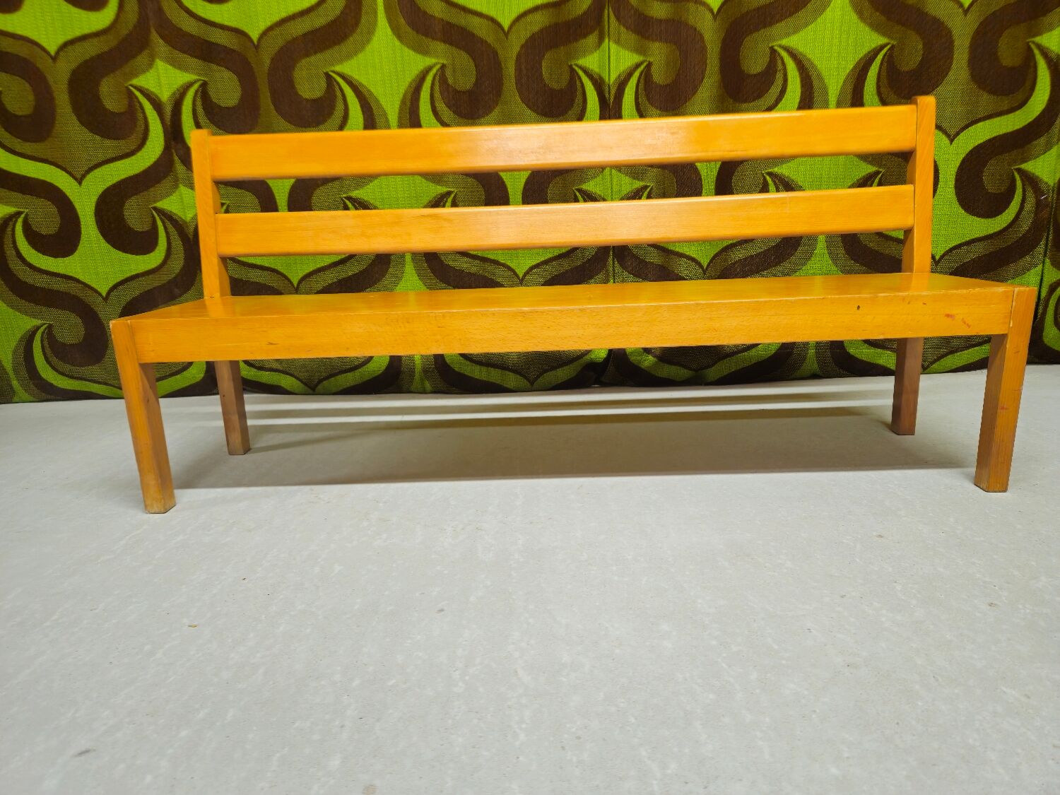 Vintage 1970s children's school bench