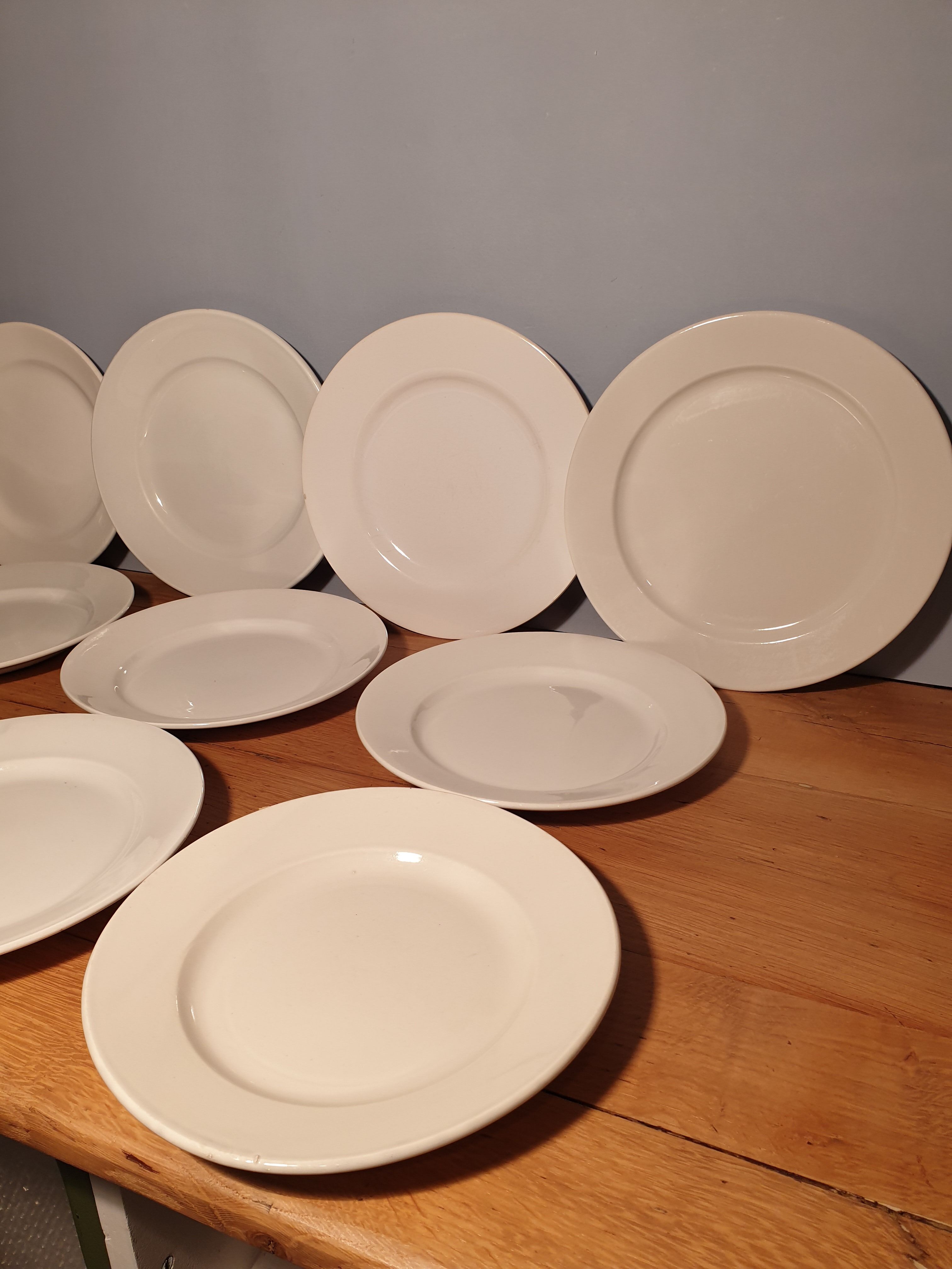Set of 10 flat plates