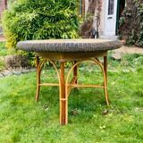Vintage wicker rattan table