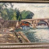 Parisian Seine quay signed L.Chardon