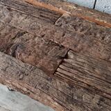 Wooden console, metal feet